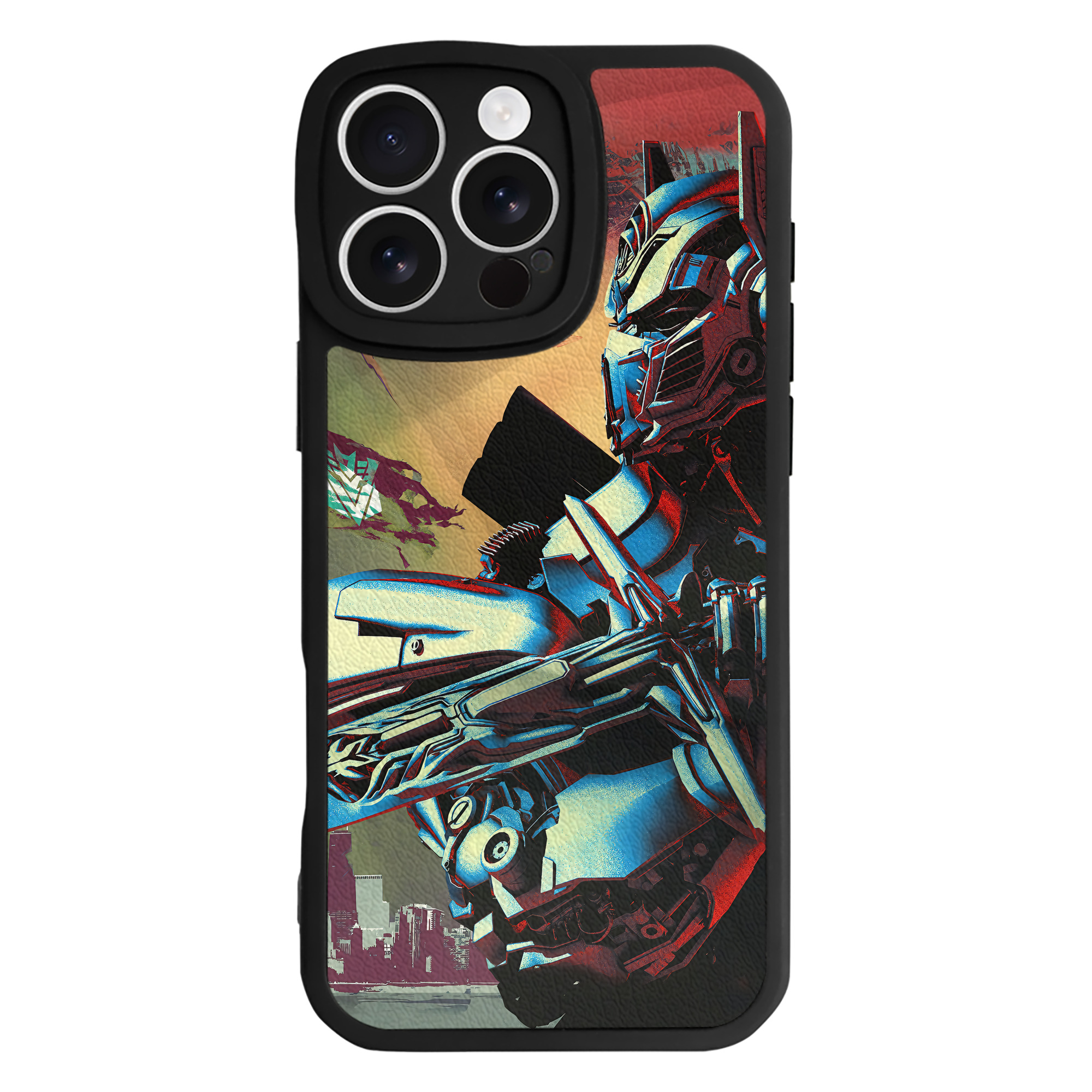 （画像用） Transformers トランスフォーマー 【iPhone 16シリーズ対応】シリコンスマホケース（レザー調） 材質：シリコン